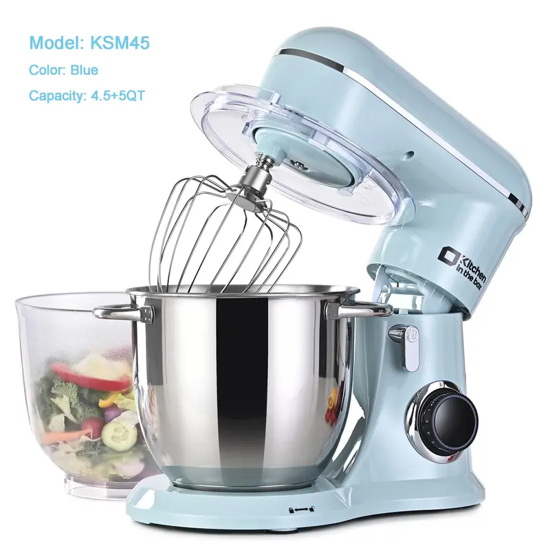 Batidora de pie, batidora eléctrica de cocina de 10 velocidades con cabezal inclinable y tazón de acero inoxidable; batidora para masas y repostería (pan, pasteles y galletas); regalo para la cocina.