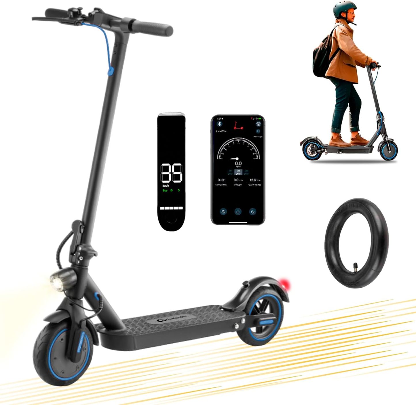 Bluelander Scooter E9 MAX Eléctrico Plegable para Adultos, Velocidad 3