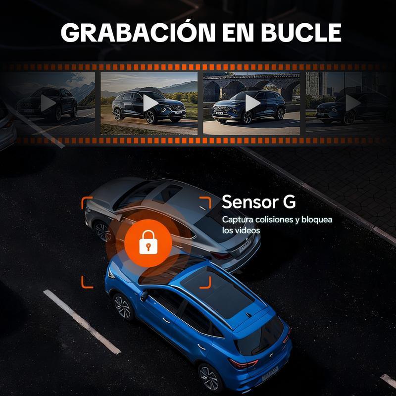 【HiEHA】2026 Carplay InaláMbrico y Android Auto, Pantalla TáCtil de 8,14\" 2k Frontal + 1080p Trasera Dash Cam, Gps y Bluetooth, Control por Voz, Unidad Principal Carplay para Facilitar la Conducción