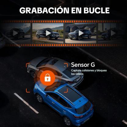 【HiEHA】2026 Carplay InaláMbrico y Android Auto, Pantalla TáCtil de 8,14\" 2k Frontal + 1080p Trasera Dash Cam, Gps y Bluetooth, Control por Voz, Unidad Principal Carplay para Facilitar la Conducción