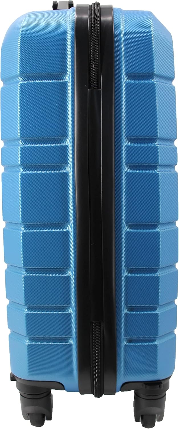 Maleta R.Leone EasyJet, 45 x 36 x 20 cm, ABS, 4 ruedas autónomas (Azul, Maleta 611 50 x 33 x 20 cm)