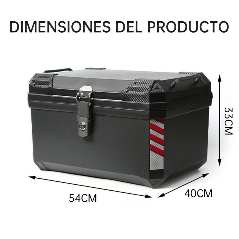 65L Caja para Moto Top Case Impermeable para 2 Cascos