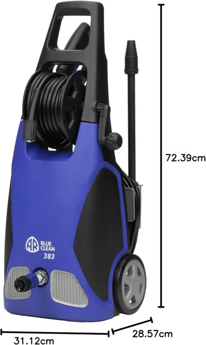 AR Blue Clean AR390SS 2000 PSI - Limpiador eléctrico con Pistola de Spray, Varilla, Manguera DE 76,2 cm y Cable de alimentación DE 88,9 cm, Color Azul, Azul, 1-Paquete