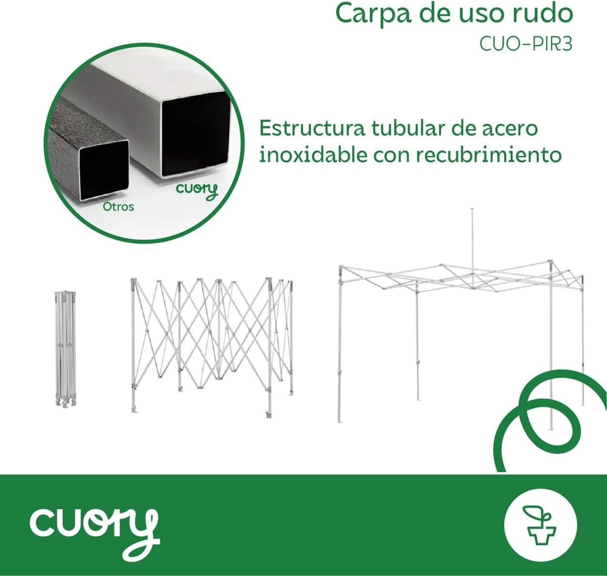 CUORY Carpa Toldo 3x3 Reforzado Plegable Impermeable | Facil Armado Y Transporte Jardín Casa Exterior Uso Rudo Acero Lona | Blanco-Juego combinado de destornilladores