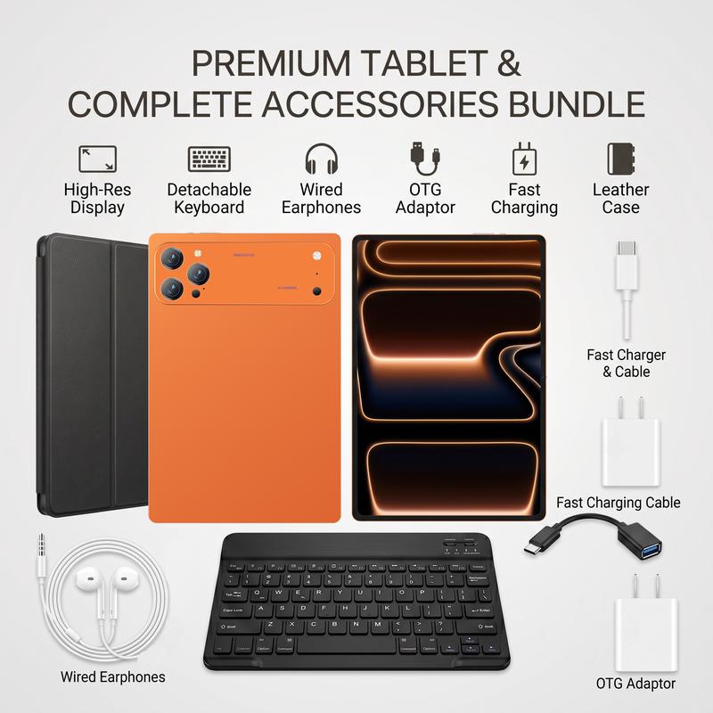 Tablet 10.1\" Android 15 Rendimiento Fluido | Octa-Core | 16GB+256GB | Pantalla HD | 10000mAh | WiFi 5G | Accesorios Incluidos