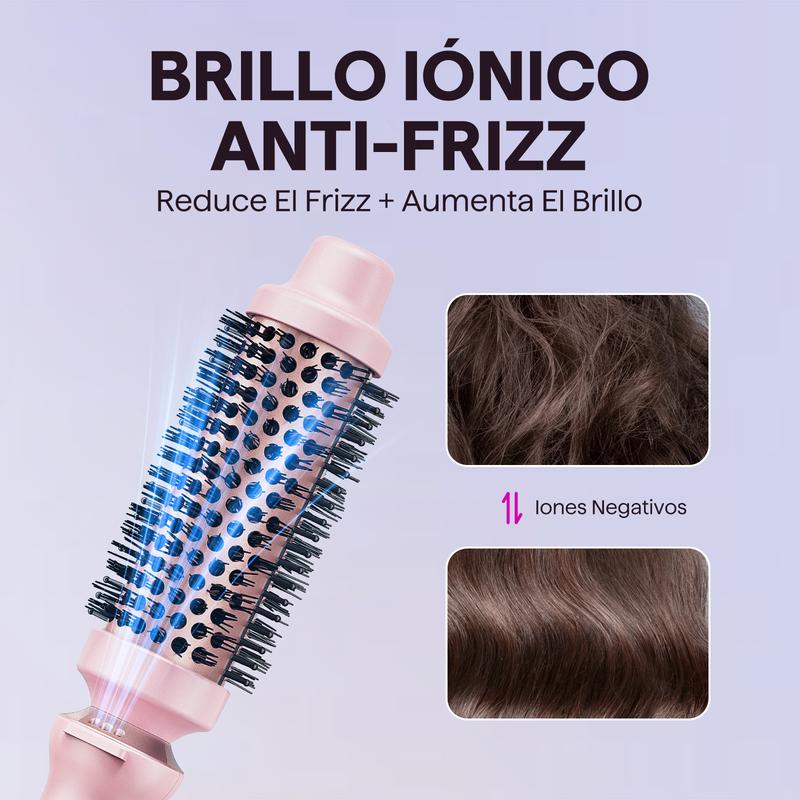 Wavytalk Multi Curl, 5 en 1 Ceramic Curling Wand, rizador de pelo de calentamiento rápido de 1/2 a 1 1/2 pulgadas y cepillo térmico, rizador de pelo de doble voltaje