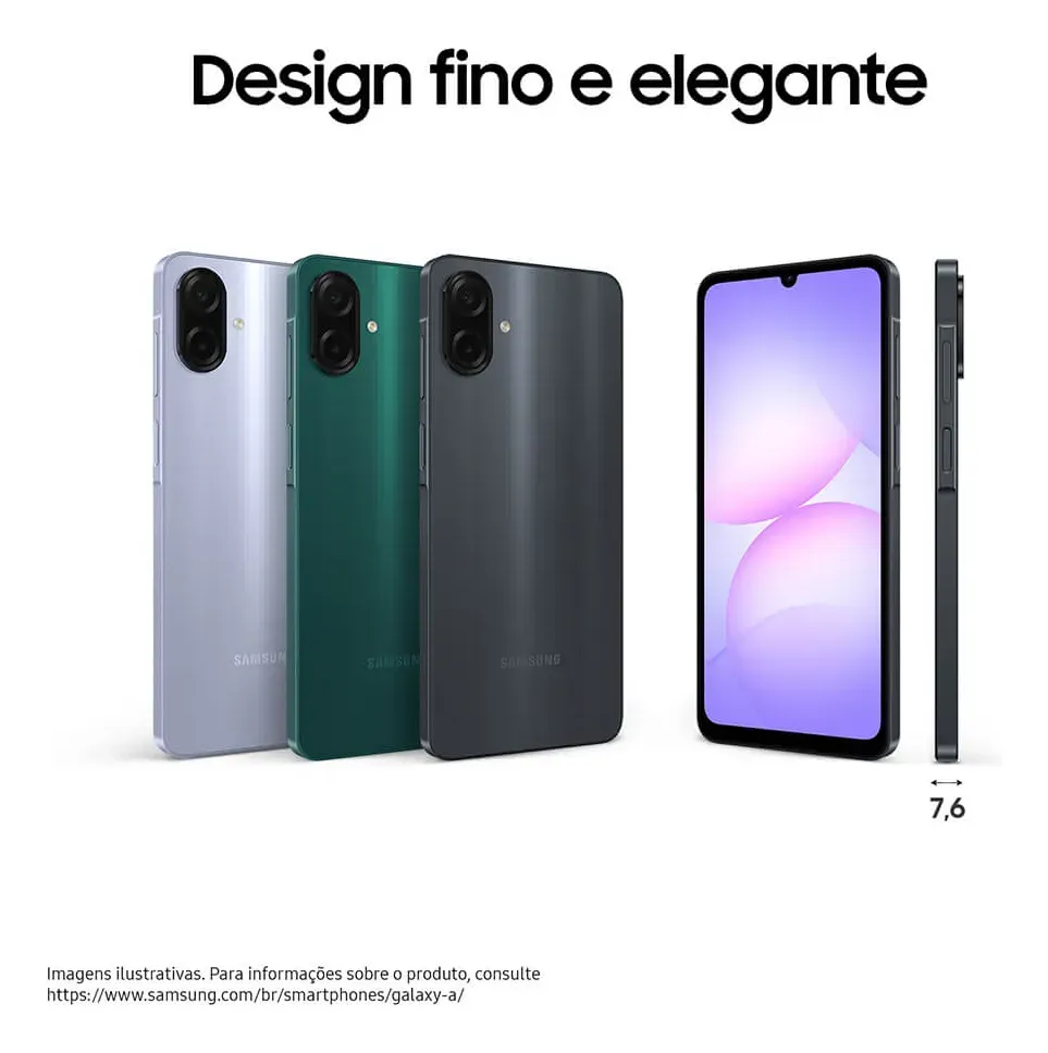 Samsung Galaxy A07 128 GB, teléfono celular de 4 GB, cámara de 50 MP, pantalla 6.7, protección IP54, procesador de 6 nm, violeta