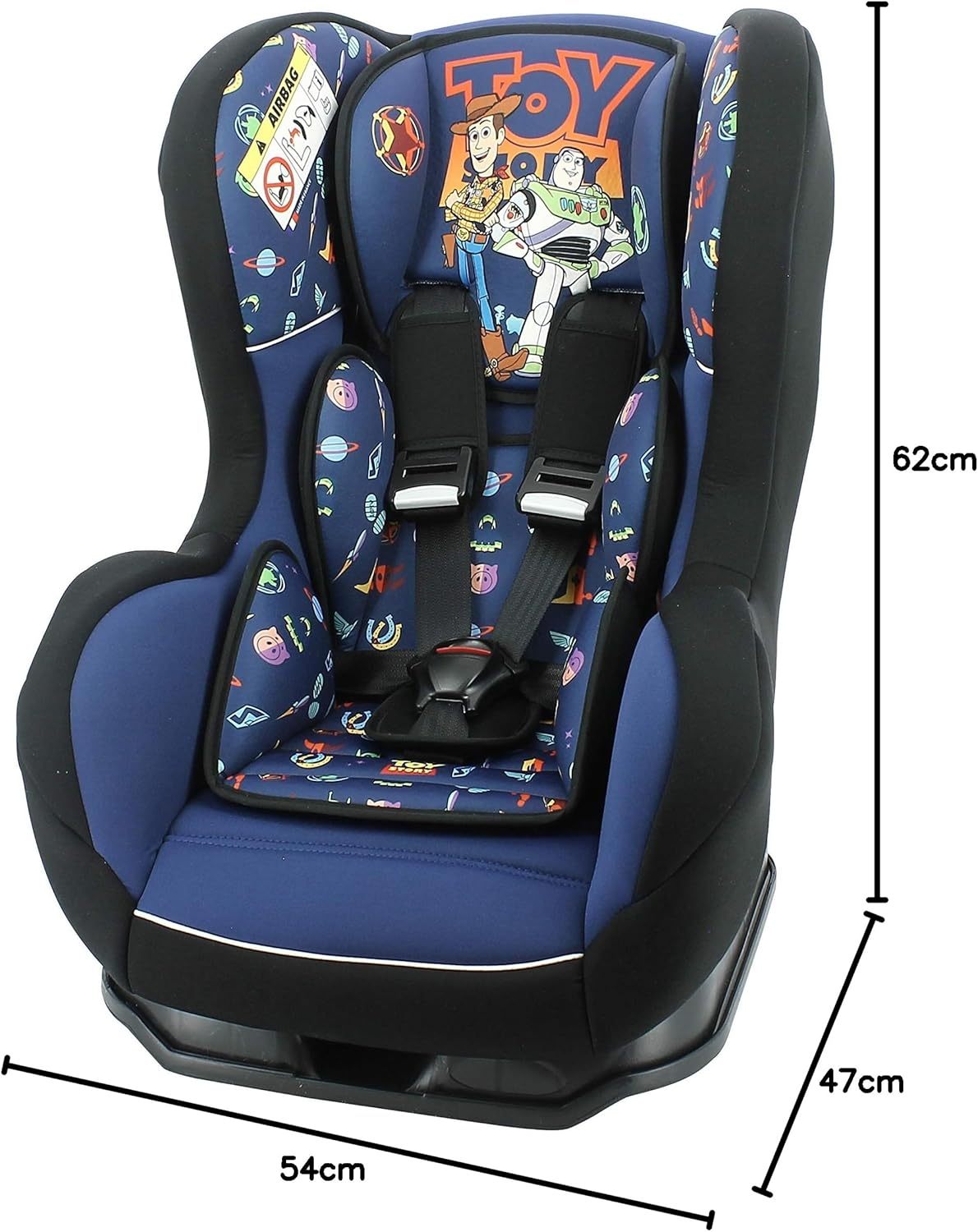 Disney - COSMO Autoasiento Grupo 0/1/2 (0-25Kg) - Made in France - Respaldo de carretera 0-10Kg - Inclinable -