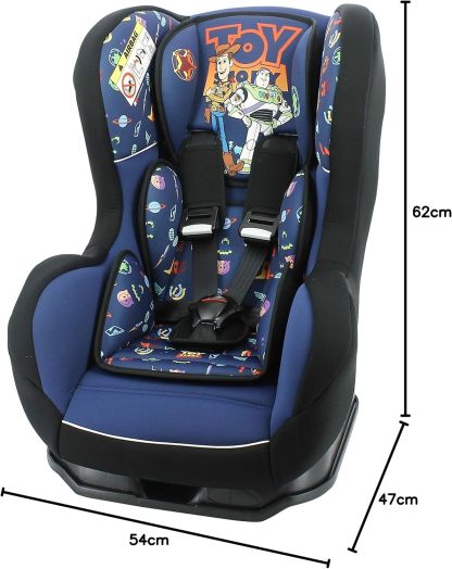 Disney - COSMO Autoasiento Grupo 0/1/2 (0-25Kg) - Made in France - Respaldo de carretera 0-10Kg - Inclinable -
