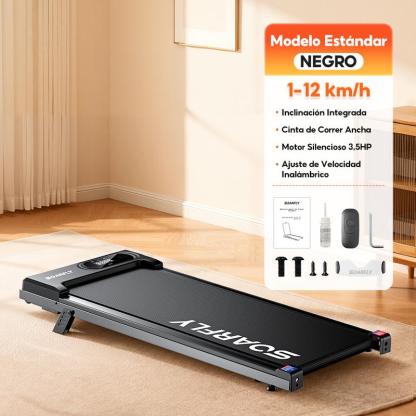 Caminadora Eléctrica con Pasamanos para Casa y Oficina, Cinta de Correr Plegable con Motor 3.5 HP y Control Remoto