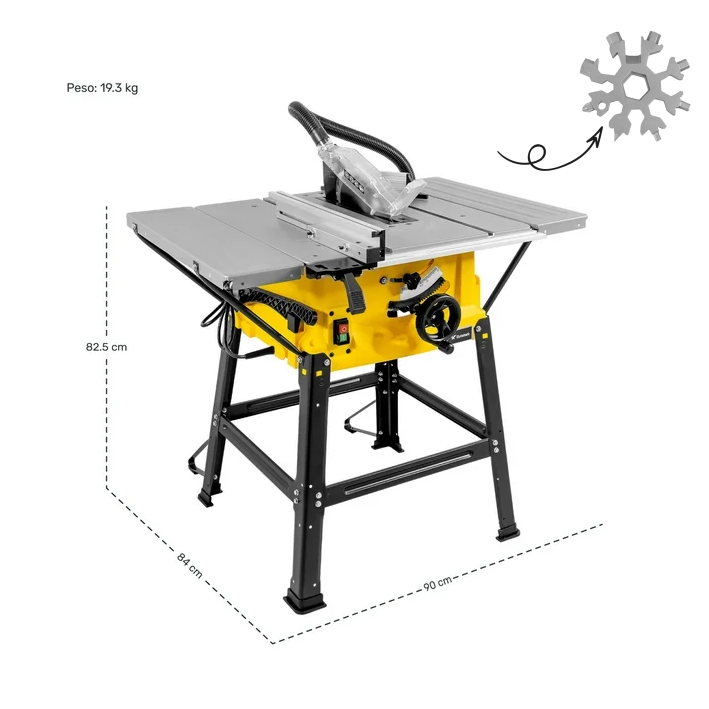 Sierra Banco Gutstark Home 10 Pulgadas Mesa Portátil 1800w 4500rpm