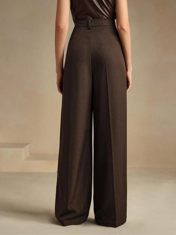 Pantalones de pierna ancha lisos para mujer (Paquete de 3)