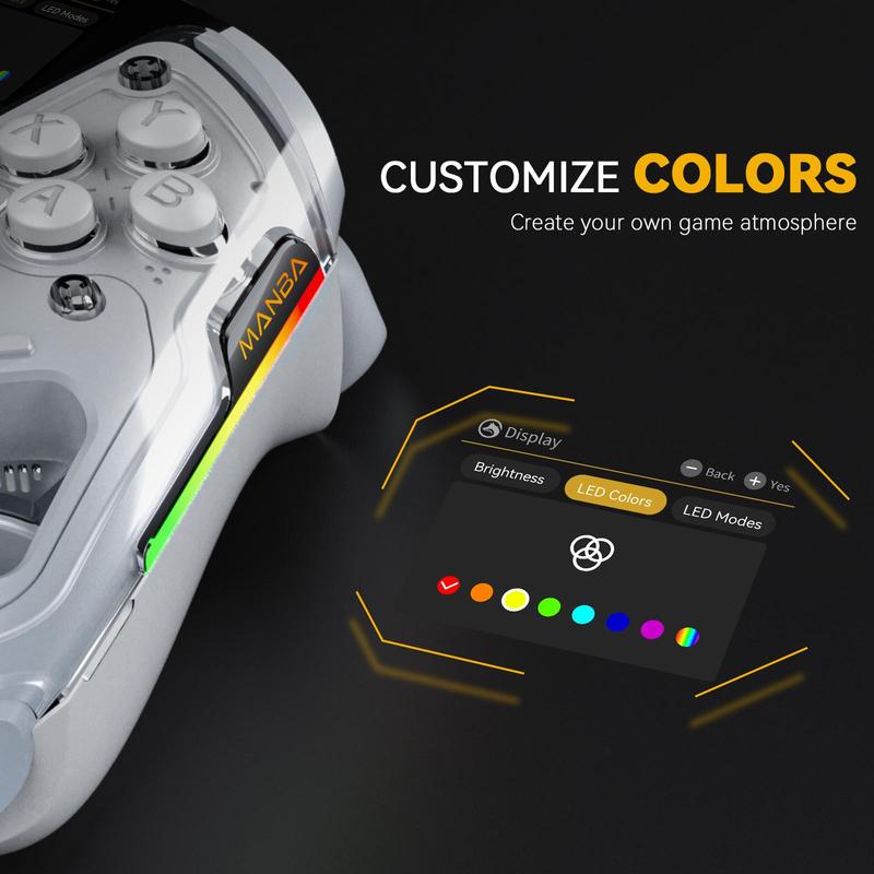 FIEHDUW NO DRIFT ManbaOne Interactive Screen Gaming Controller for PC/Switch/iOS/Android/Steam Deck, Hall Effect Stick & Trigger(Not Compatible with Xbox, PS5)