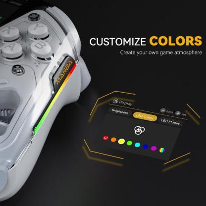 FIEHDUW NO DRIFT ManbaOne Interactive Screen Gaming Controller for PC/Switch/iOS/Android/Steam Deck, Hall Effect Stick & Trigger(Not Compatible with Xbox, PS5)