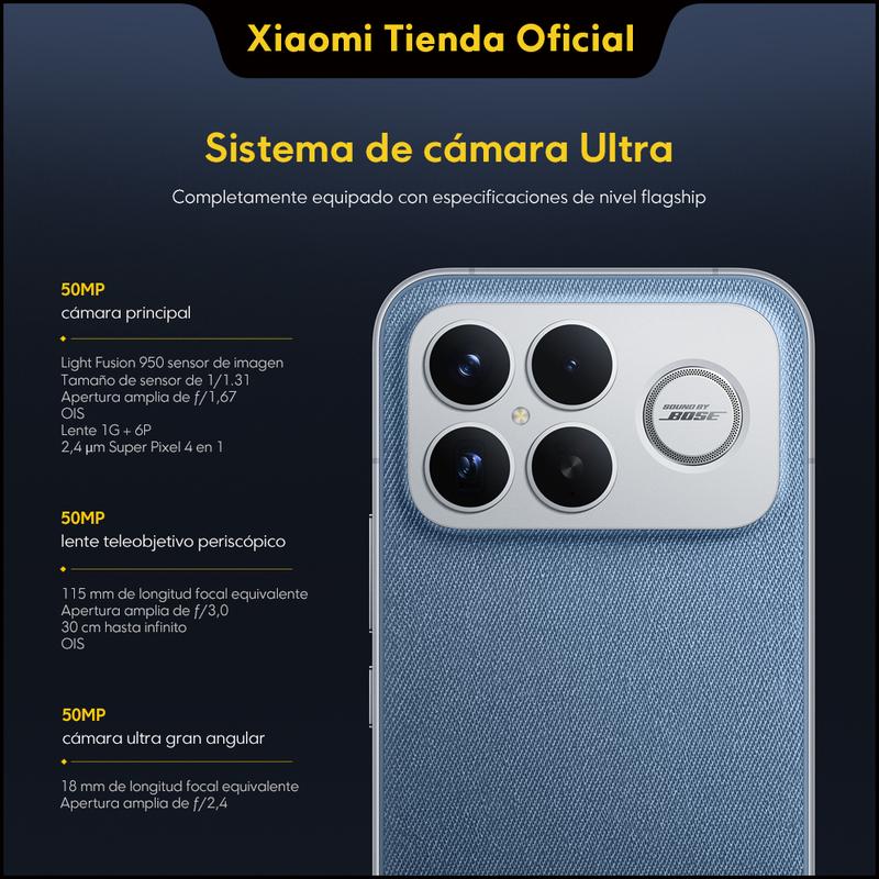 Poco F8 Ultra | Batería masiva de 6500 mAh | Sound by Bose | Cámara triple de 50 MP con OIS