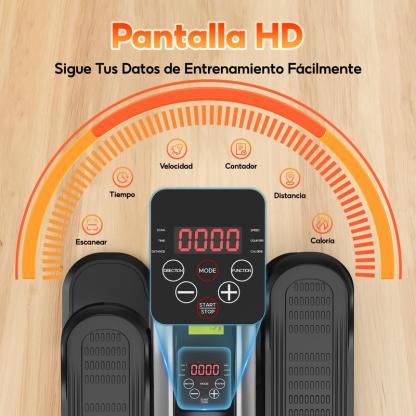 Soarfly Elíptica de Escritorio para Casa  Mini Bicicleta Elíptica Eléctrica Control Remoto Pantalla Alfombra Antideslizante 12 Velocidades Silenciador y Portátil
