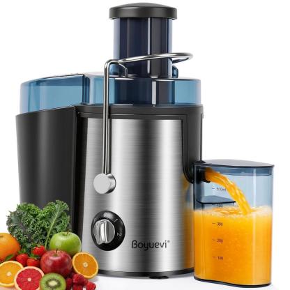 Exprimedor eléctrico Boyuevi de 800 W con jarra para jugo de 30 oz (aprox. 900 ml), licuadora centrífuga multifunción para frutas y verduras, sin BPA, fácil de limpiar, capacidad de 800 ml, diseño compacto, uso doméstico