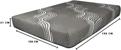 COLCHONES MONAL CONFORT, Colchón de 21 cm de Grueso | Memory Foam | Colchon en Caja | Semi Firme | Descanso repardor |colchón Modelo Slim Gray (Individual)
