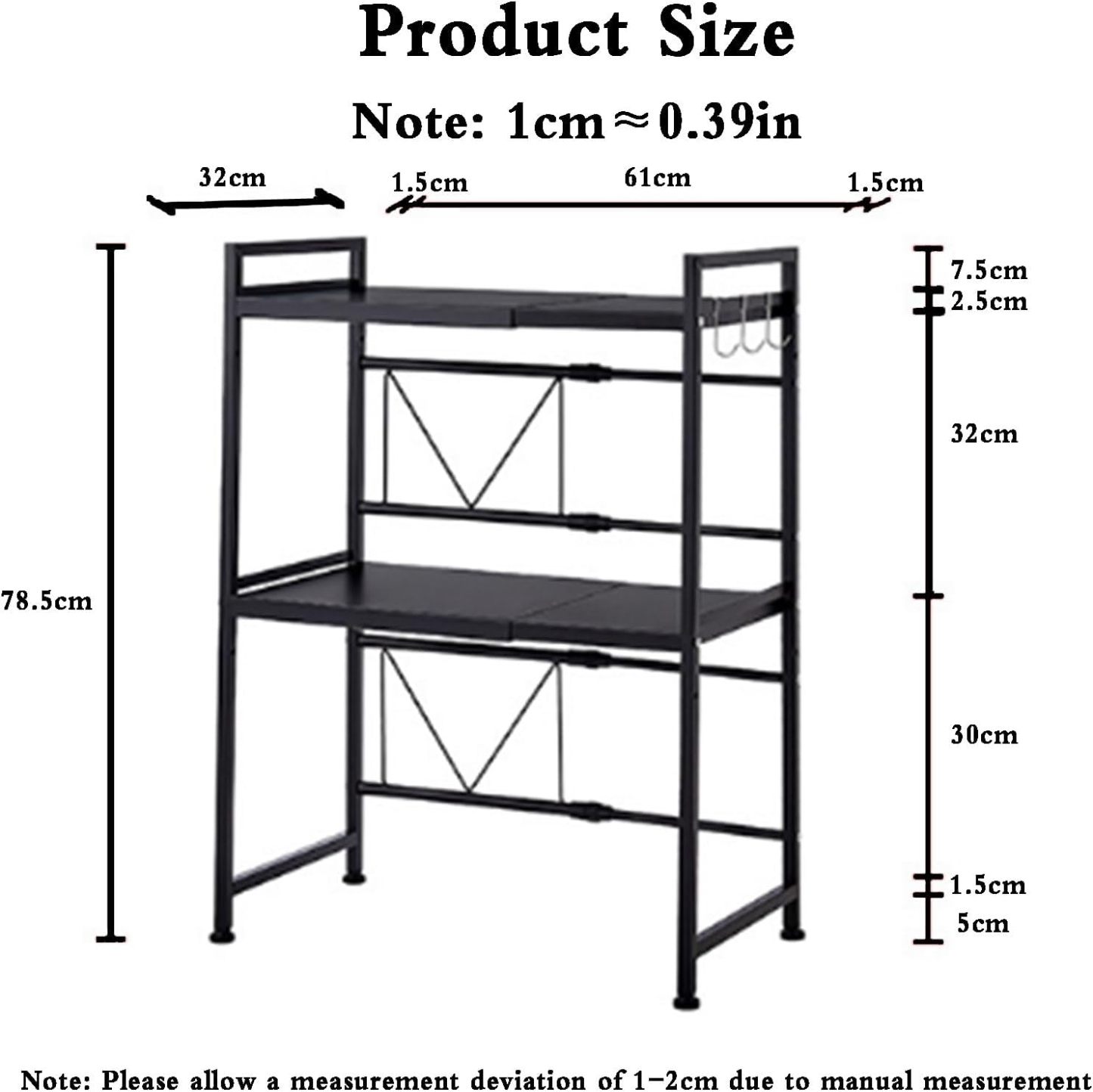 Estante ajustable para freidora de aire, soporte resistente para encimera de cocina, organizador para pequeños electrodomésticos, organizadores de estantes para despensa, color blanco.