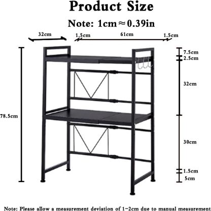 Estante ajustable para freidora de aire, soporte resistente para encimera de cocina, organizador para pequeños electrodomésticos, organizadores de estantes para despensa, color blanco.