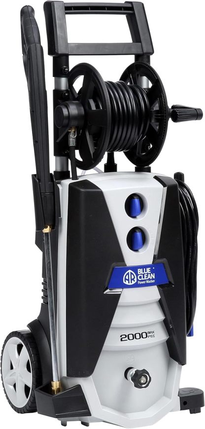 AR Blue Clean AR390SS 2000 PSI - Limpiador eléctrico con Pistola de Spray, Varilla, Manguera DE 76,2 cm y Cable de alimentación DE 88,9 cm, Color Azul, Azul, 1-Paquete