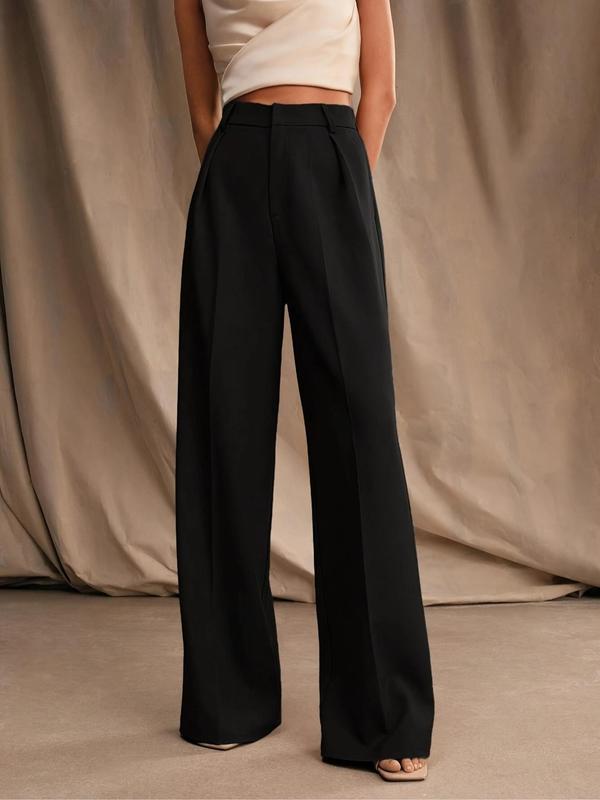 Pantalones de pierna ancha lisos para mujer (Paquete de 3)