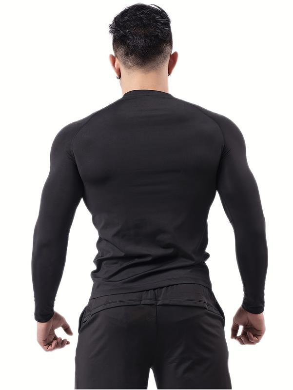 4 camisetas deportivas de manga larga para hombre, ajustadas y moldeadoras, camiseta de compresión, transpirable y cómoda, ideal para correr, entrenar y ciclismo, Top de Ropa Deportiva,Ropa de Ciclismo,Camiseta de Rendimiento,Camiseta Muscle Fit,Camiseta