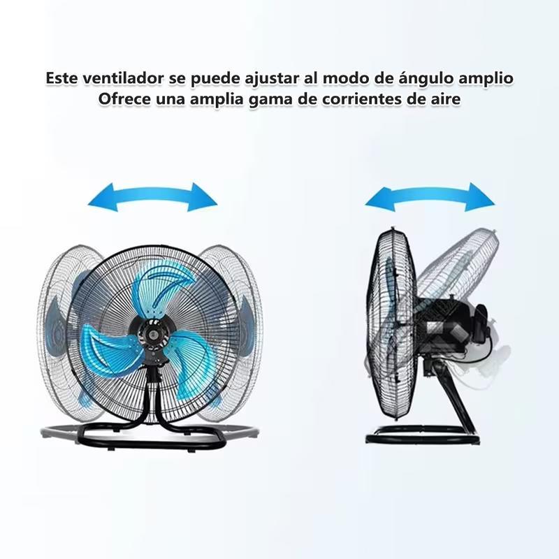 Ventilador de Pie 3 en 1 18\" con Oscilación 180°, 3 Velocidades, Motor Silencioso, Rejilla de Protección, Base Ajustable y Estable para Interior, Ahorrador de Energía, Control Mecánico, Ideal para Casa, Dormitorio y Oficina
