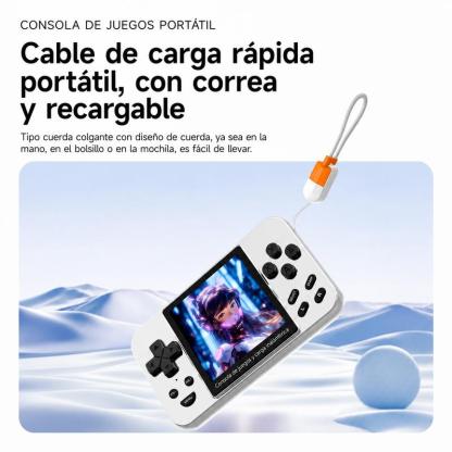 Consola de Juegos Portátil y Power Bank 2 en 1, Batería Magnética de 5000mAh con Carga Inalámbrica Rápida de 20W, Más de 6000 Juegos Retro Clásicos