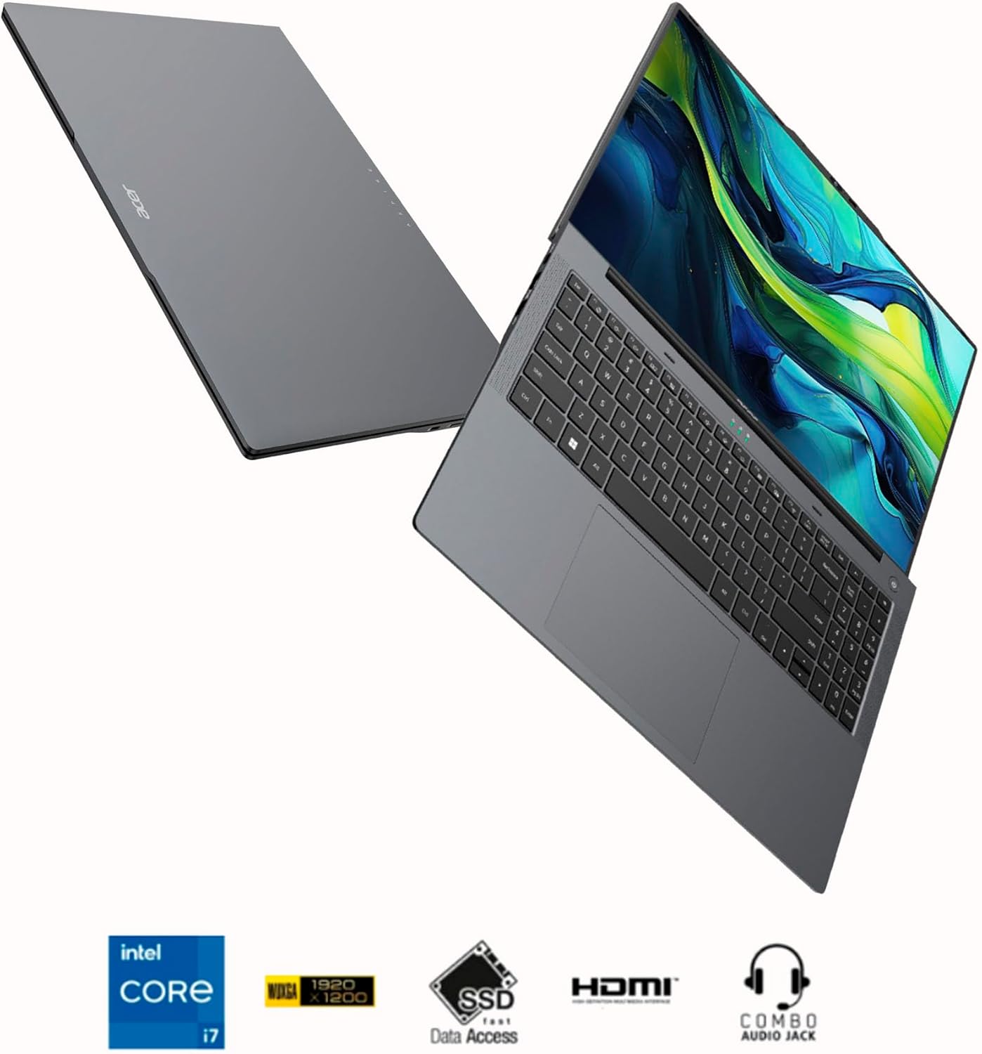 acer Laptop Aspire Lite 16" WUXGA Core i7 12va 10 Núcleos | Panel IPS | 16GB RAM | 512GB SSD | Intel HD Graphics | Garantia en México