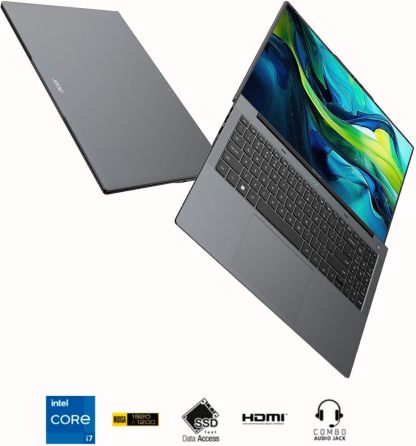acer Laptop Aspire Lite 16" WUXGA Core i7 12va 10 Núcleos | Panel IPS | 16GB RAM | 512GB SSD | Intel HD Graphics | Garantia en México