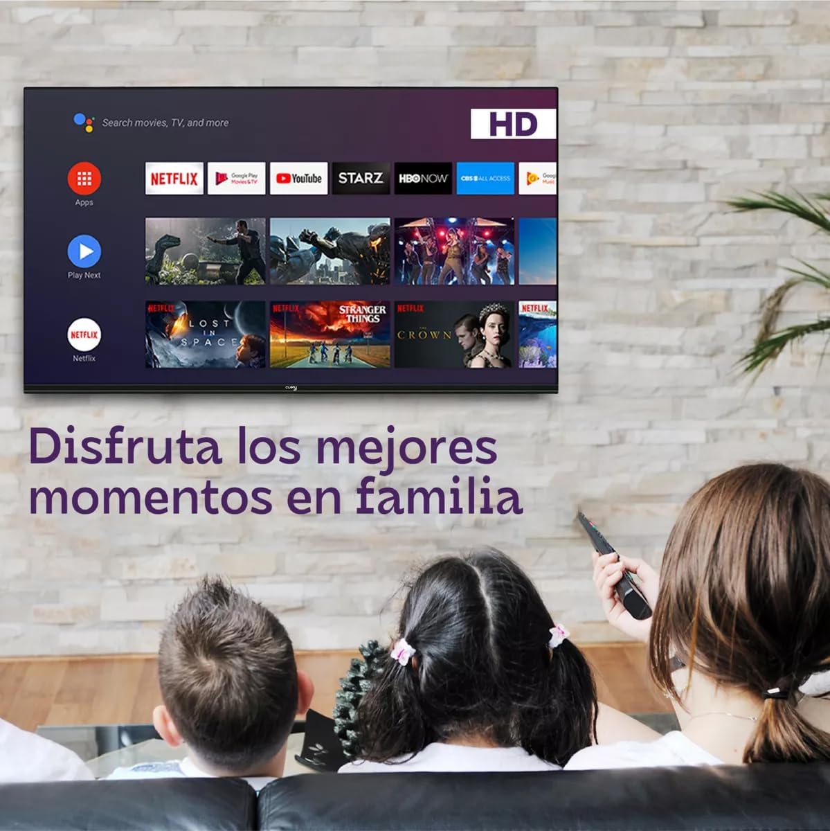 CUORY Smart TV Android Google TV Television Pantalla 32" Pulgadas Dled | Vive en | Full HD FHD | HDMI | Atmos Dolby | Modo de Juego Funciona con Asistente de Google | Bisel Delgado