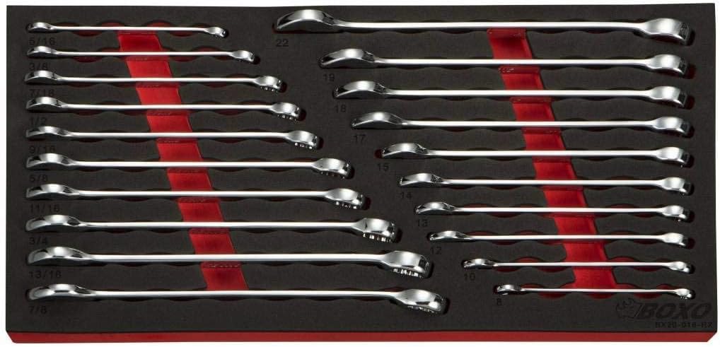 Boxo USA Heavy Duty 185 piezas métricas y SAE juego de herramientas con 3 cajones caja de transporte-herramienta