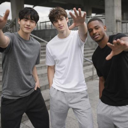 PAQUETE 3 PLAYERAS urban style-casual-camisetas negro y distintos colores