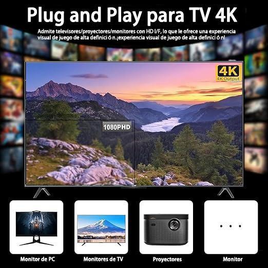 edición 2026 de la última consola retro inalámbrica MAX con 128 GB de almacenamiento, más de 40000 juegos preinstalados y salida de televisión 4K HDMI, es el regalo perfecto para estas fiestas.