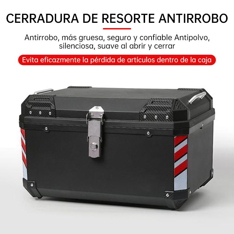 65L Caja para Moto Top Case Impermeable para 2 Cascos