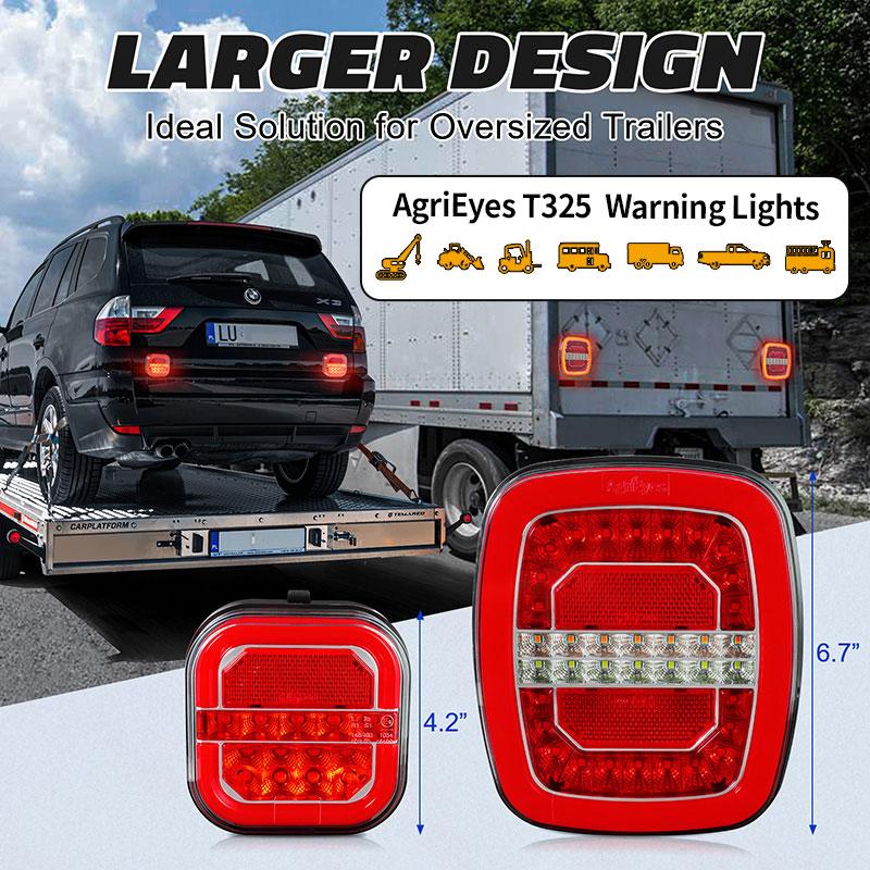 Luz magnética inalámbrica para remolque con luces de emergencia: LED de alta resistencia, recargable por USB-C, IP67 a prueba de agua, 22 LED, 5 modos, 1 año de garantía.