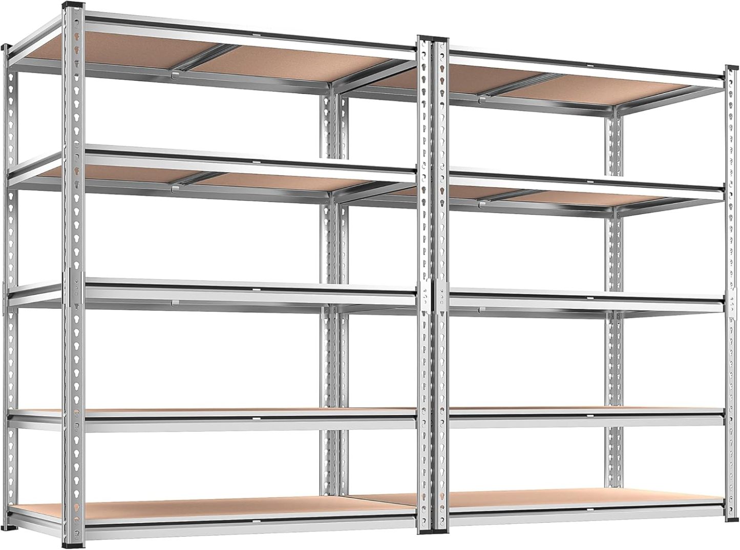 REIBII 2400LBS Garage Shelving,36" Wx16" Dx72" H Shelves for Basement | Adjustable 5-Tier Shelving Unit,High-Density MDF Shelves,Heavy Duty Storage Shelves,Easy Assembly,For Pantry Workshop Storage