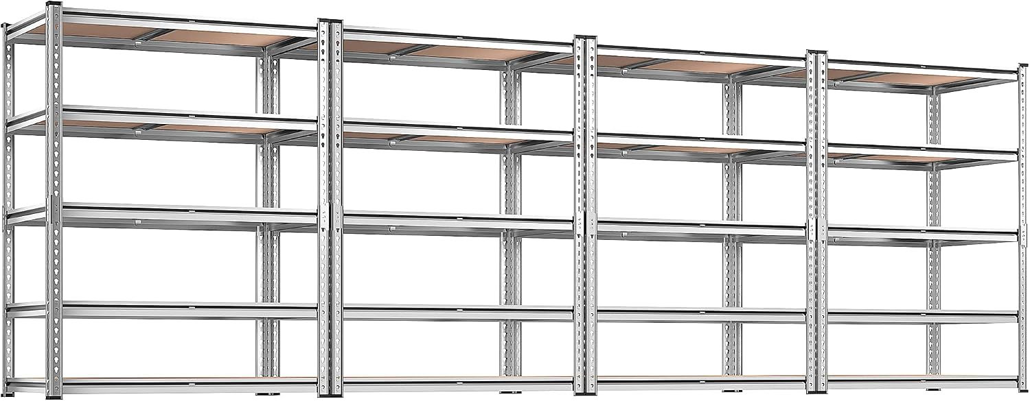 REIBII 2400LBS Garage Shelving,36" Wx16" Dx72" H Shelves for Basement | Adjustable 5-Tier Shelving Unit,High-Density MDF Shelves,Heavy Duty Storage Shelves,Easy Assembly,For Pantry Workshop Storage