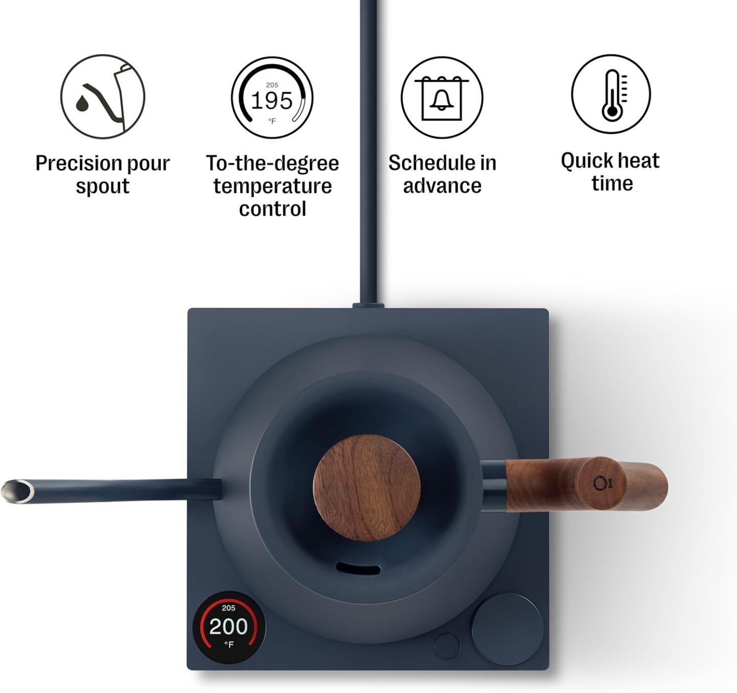 Fellow Stagg EKG Pro Gooseneck Electric Kettle, Brew Timer, 0.9 Liter