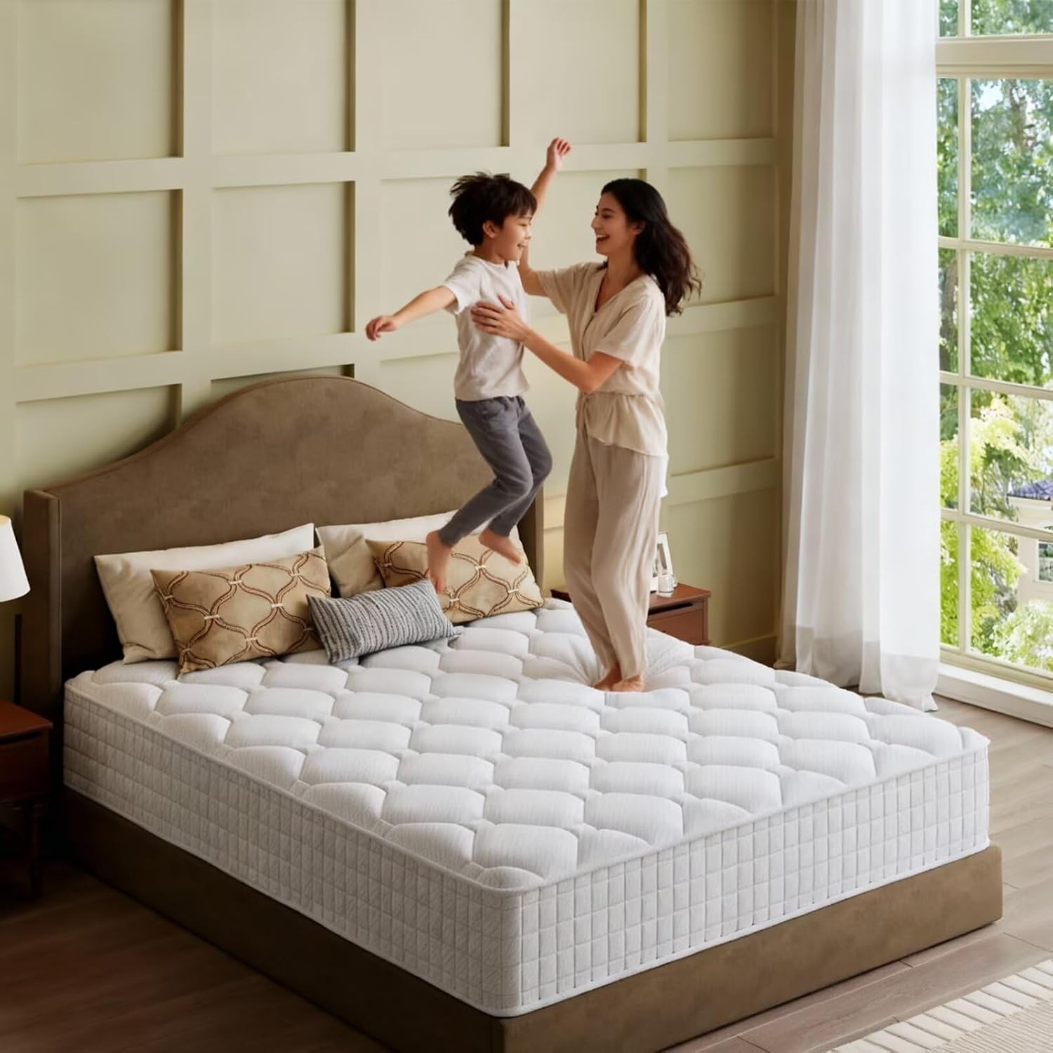Colchón híbrido de espuma viscoelástica (Certificación CertiPUR-US) | Híbrido | 35 cm |  Eurotop + Pocket Coils + Memory Foam