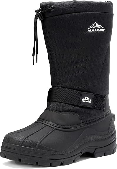 ALEADER Botas impermeables y aisladas para nieve para hombre Botas de invierno con caparazón cálido y cómodo para exterior