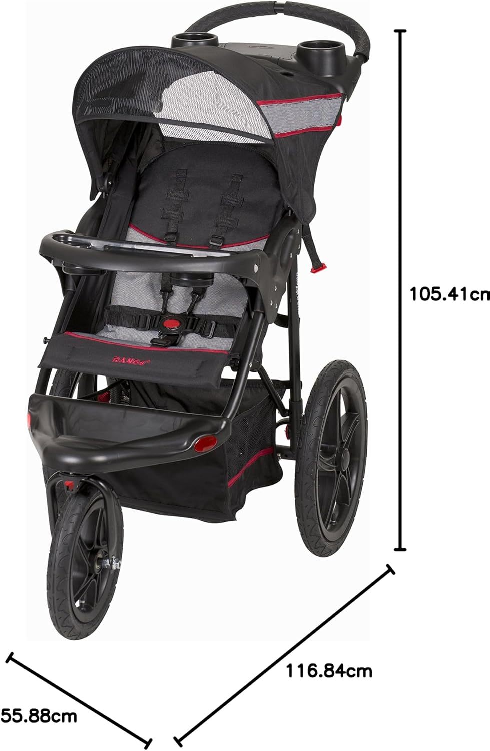 Baby Trend Range Carriola para correr, Millennium