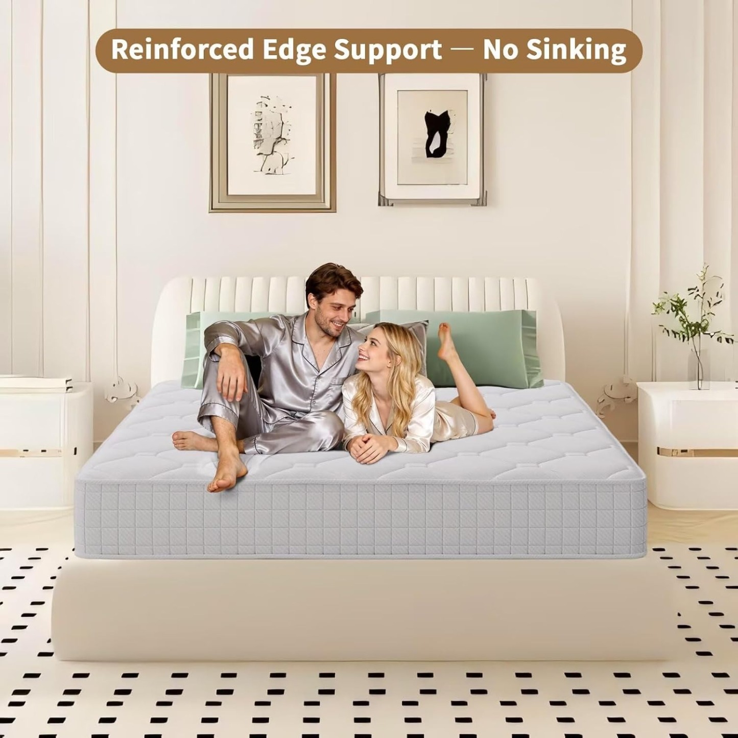 Colchón híbrido de espuma viscoelástica (Certificación CertiPUR-US) | Híbrido | 35 cm |  Eurotop + Pocket Coils + Memory Foam