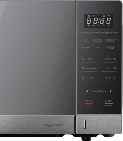 Horno de Microondas Hisense, 1.1 Pies Cúbicos, 10 Niveles de Potencia, Color Gris, Modelo HMMG3010SMG