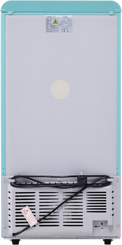 Refrigerador Retro Doble Puerta — 72L, Congelador 21L, Clase E, LED, 39 dB