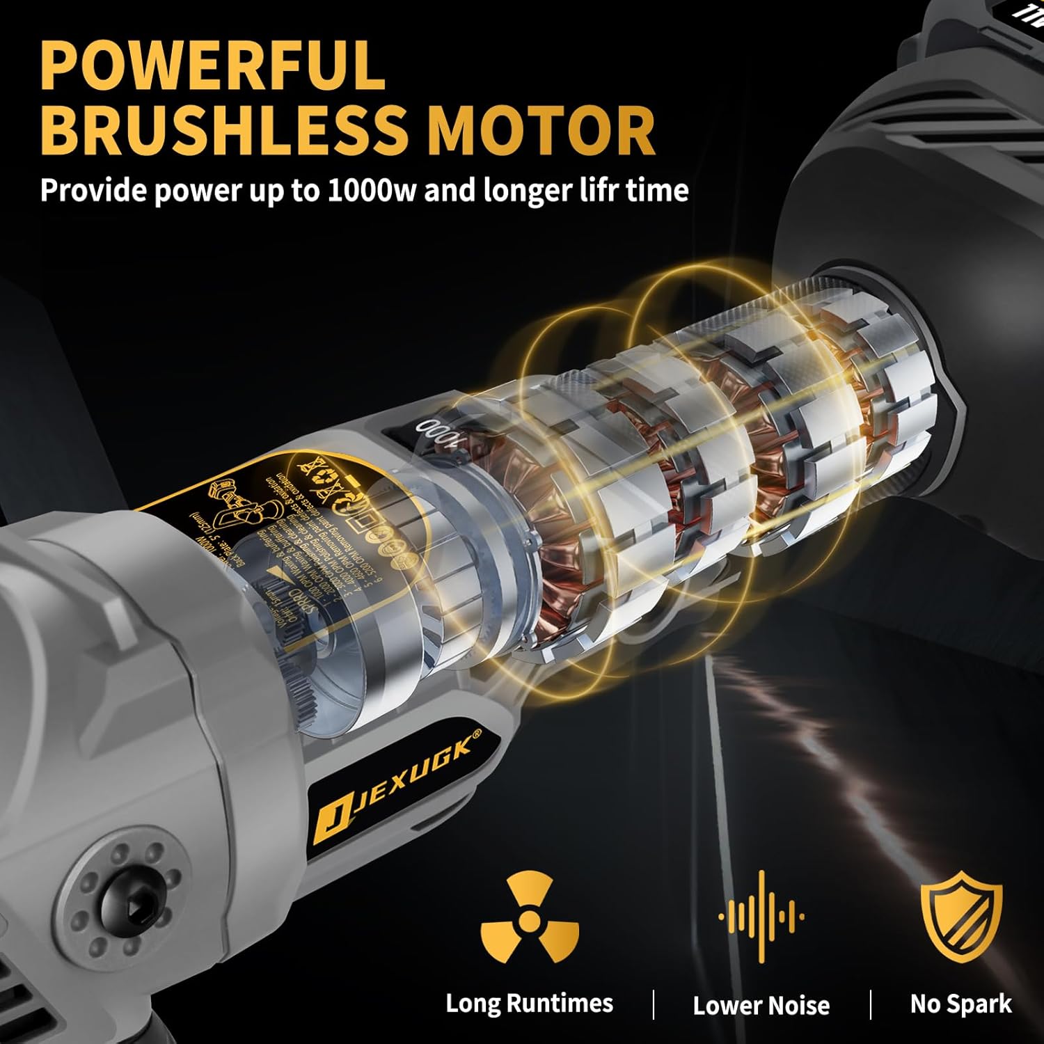 Pulidora orbital inalámbrica de 5 pulgadas, pulidora profesional sin escobillas de 21 V con 2 baterías de 4.0 Ah, pulidora orbital de autos inalámbrica con 6 velocidades, kit de pulido y