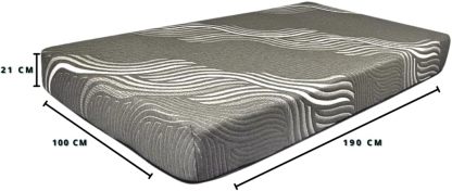 COLCHONES MONAL CONFORT, Colchón de 21 cm de Grueso | Memory Foam | Colchon en Caja | Semi Firme | Descanso repardor |colchón Modelo Slim Gray (Individual)