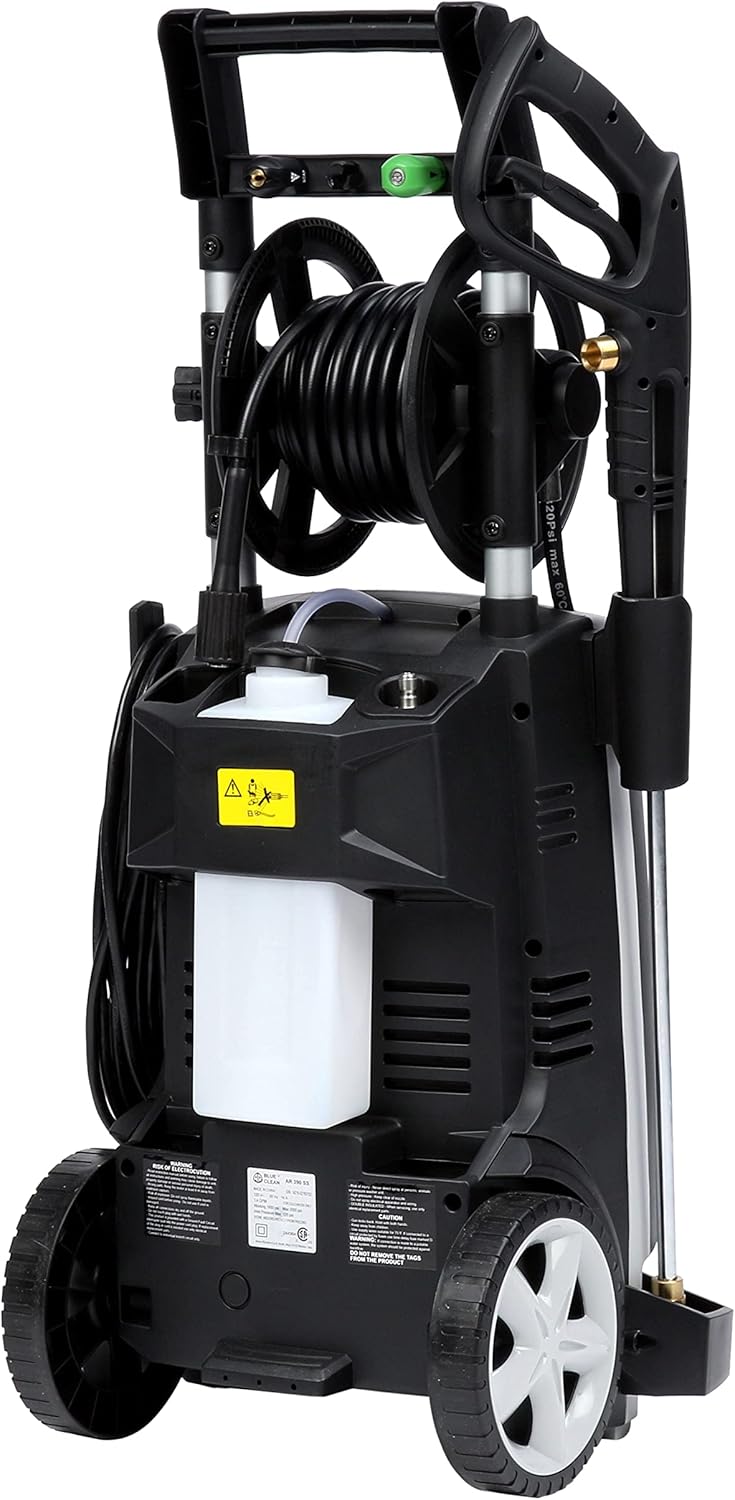 AR Blue Clean AR390SS 2000 PSI - Limpiador eléctrico con Pistola de Spray, Varilla, Manguera DE 76,2 cm y Cable de alimentación DE 88,9 cm, Color Azul, Azul, 1-Paquete
