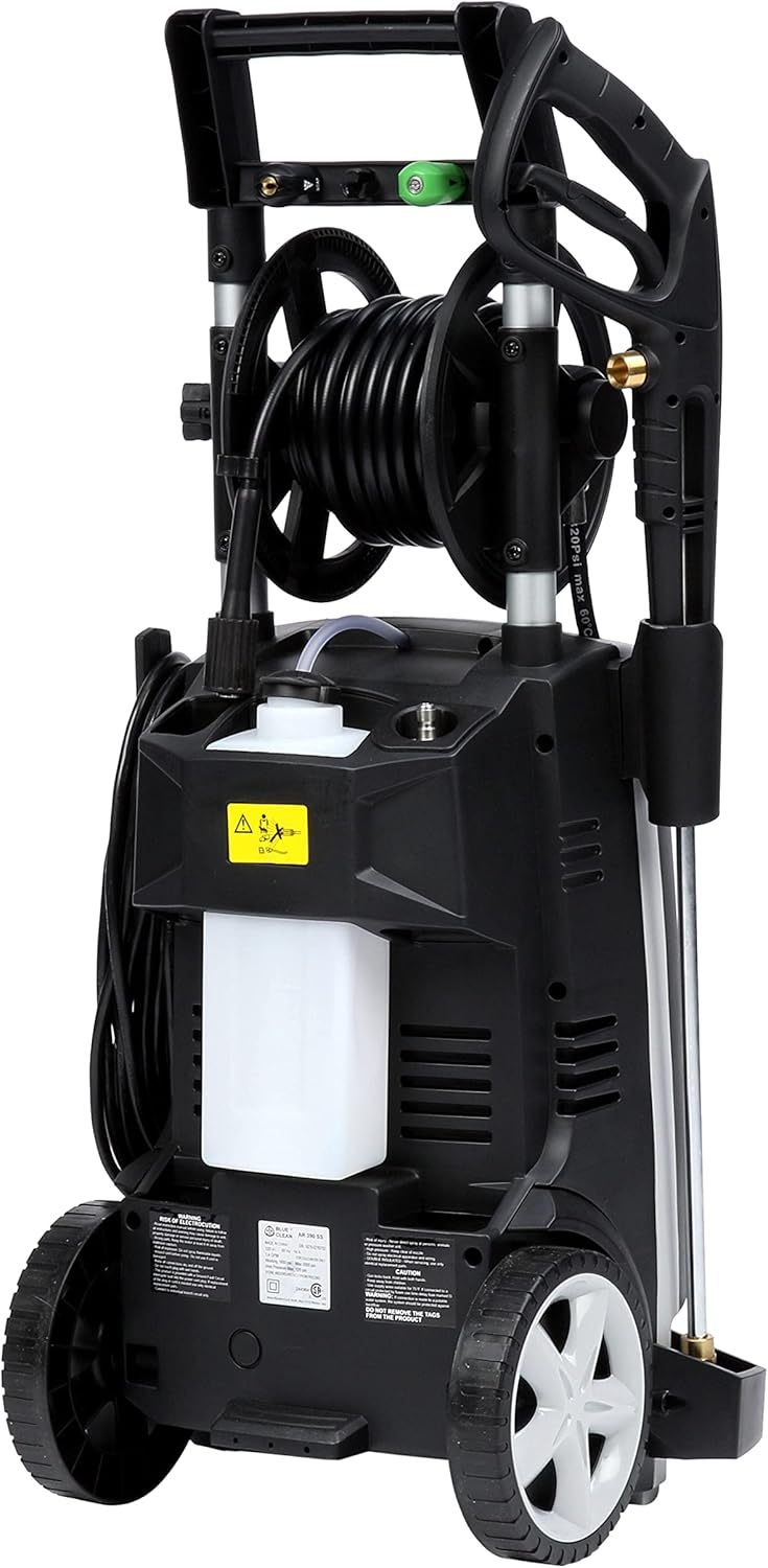 AR Blue Clean AR390SS 2000 PSI - Limpiador eléctrico con Pistola de Spray, Varilla, Manguera DE 76,2 cm y Cable de alimentación DE 88,9 cm, Color Azul, Azul, 1-Paquete